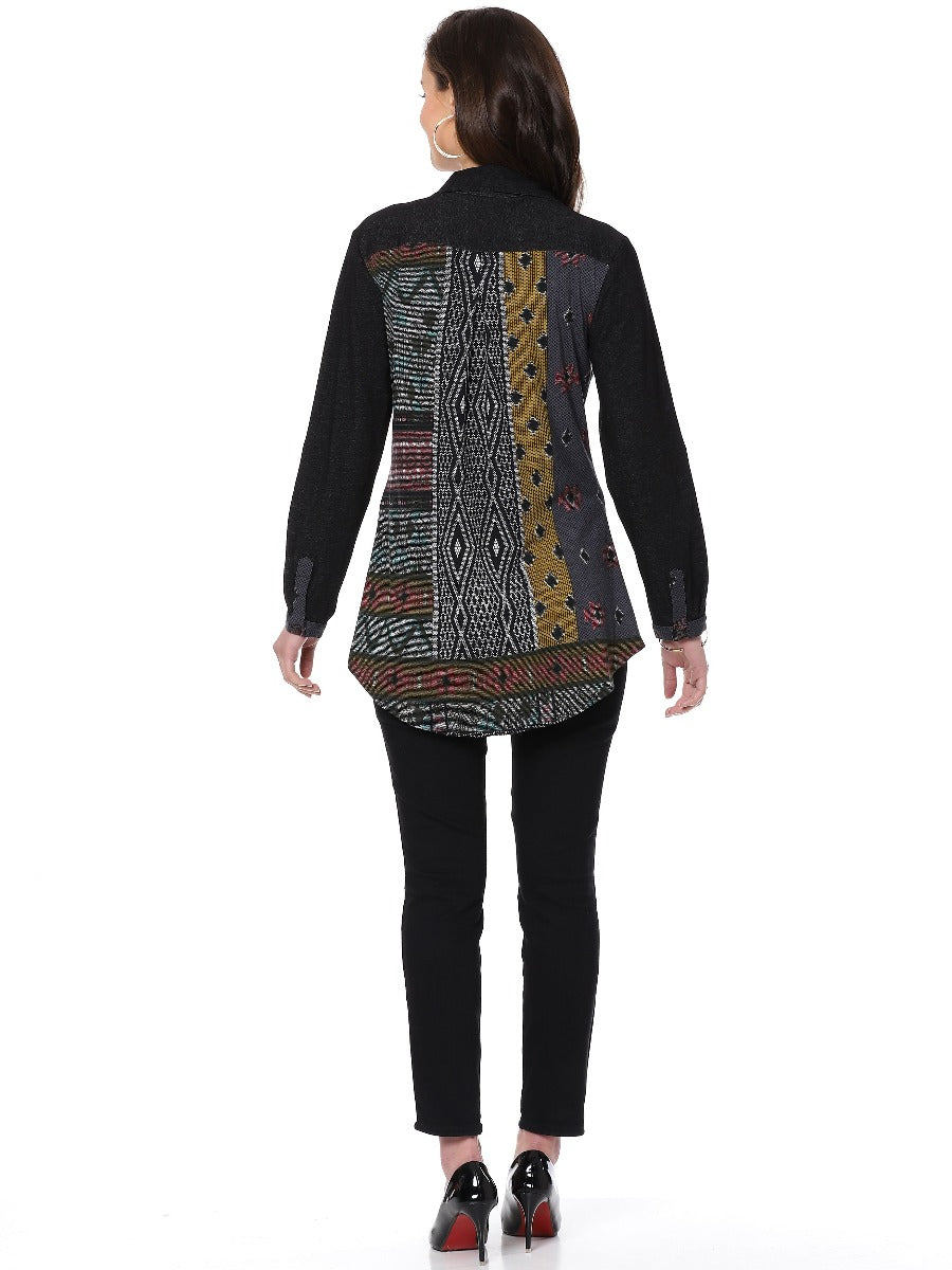 Parsley & Sage Plus Size Mesa Shirt 22W210GP