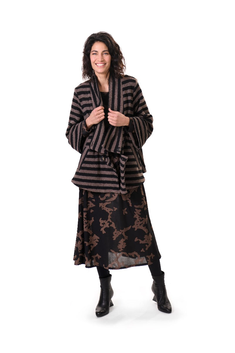 Alembika Taupe Baby Bouclé Trapeze Jacket ~ AJ519N