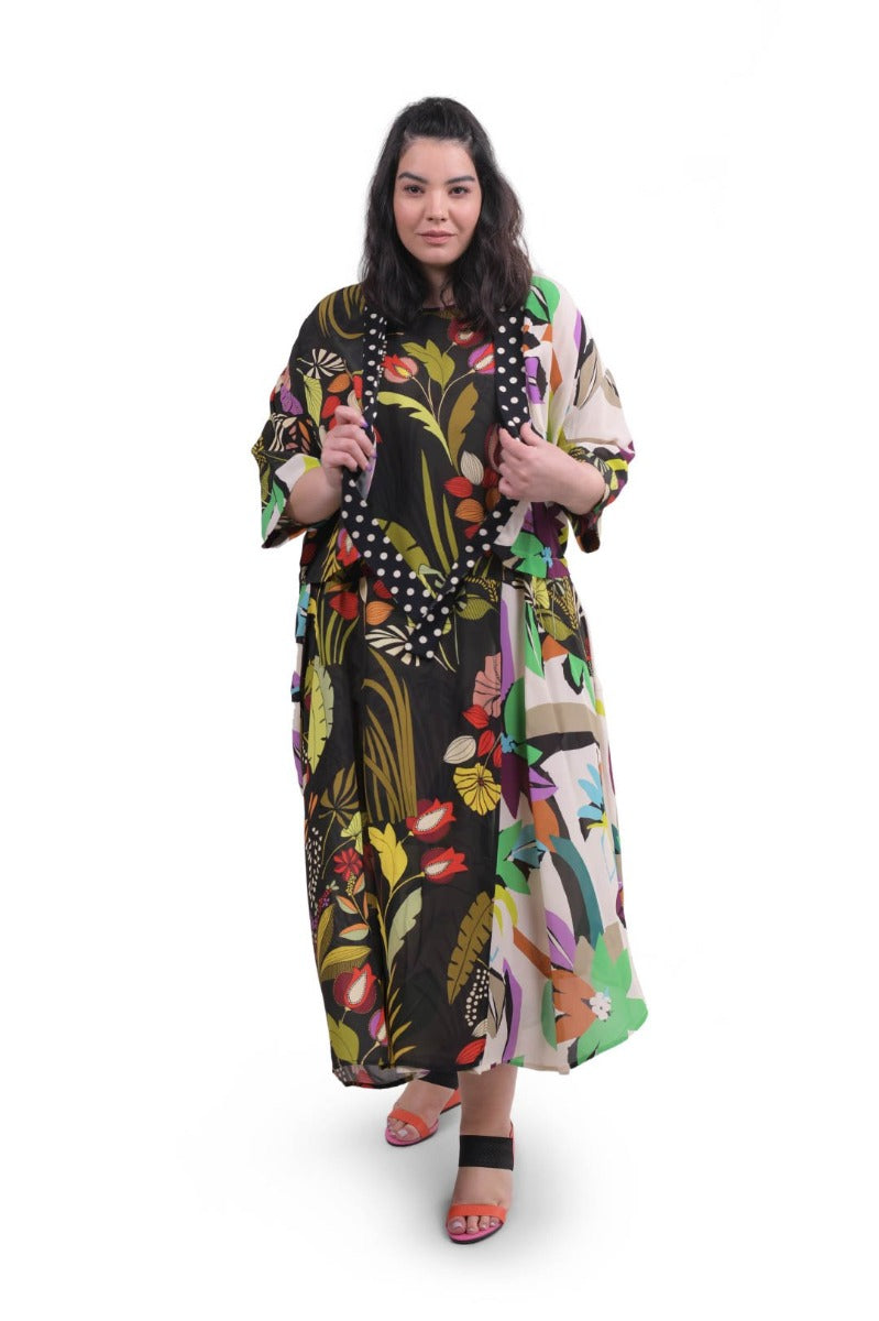 Alembika Multi Floral Print Kimono SJ403M