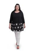 Alembika Circles Jersey/Chiffon Crinkle Tunic ST320C