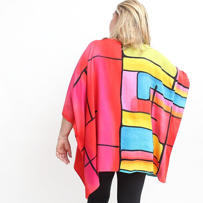 Sylca One Size Color Block Short Caftan AN21T10