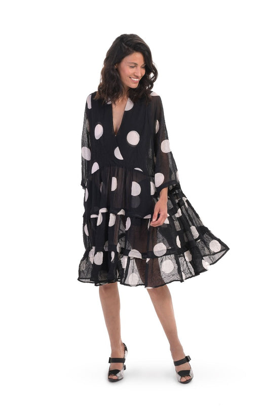 Alembika Circles Chiffon Babydoll Dress SD232C