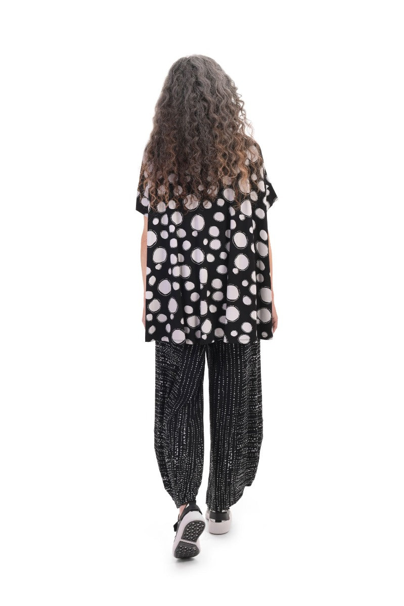 Alembika Circles Spotted Jersey Top ST337C