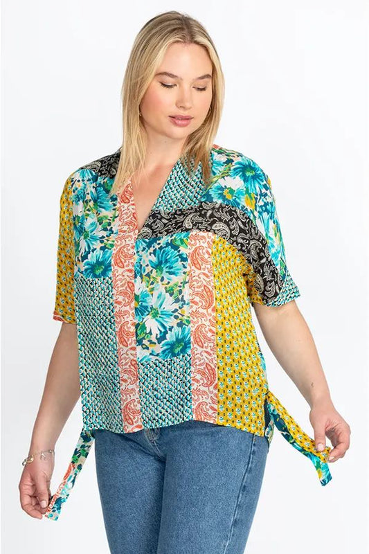 Johnny Was Plus Size Paisley Ravene Top C12322-A5X