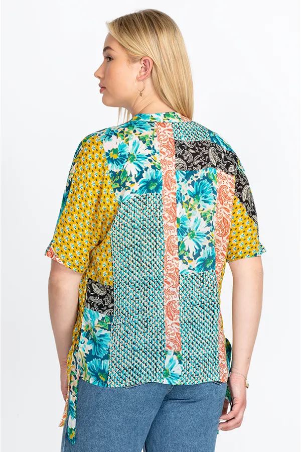 Johnny Was Plus Size Paisley Ravene Top C12322-A5X