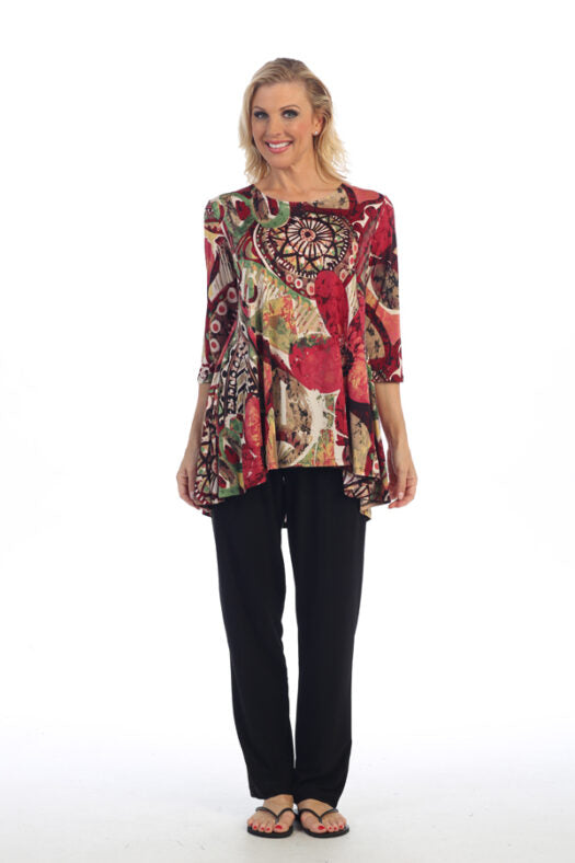 Caribe Plus Size Multi 2 Pocket Swing Tunic C1431P21-P197