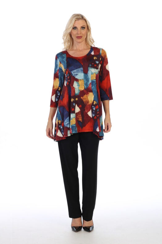 Caribe Plus Size Multi 2 Pocket Swing Tunic C1431P21-P342