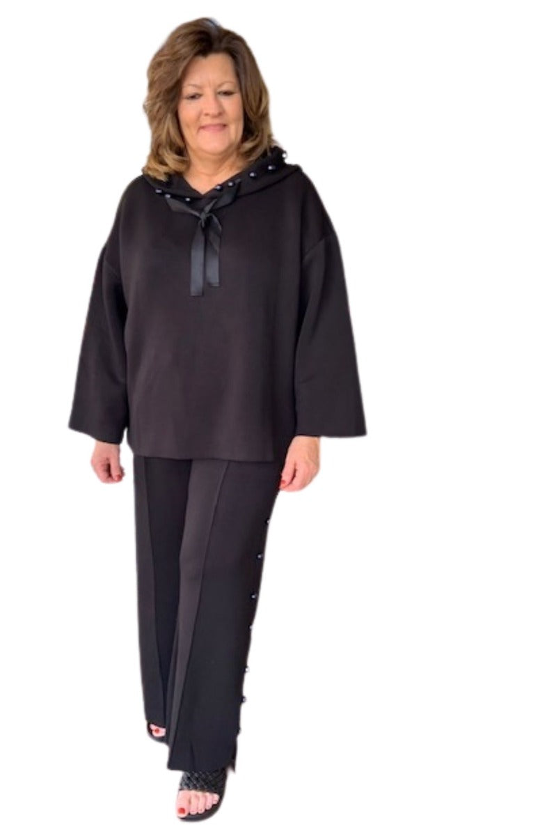 Joh Plus Size Black Pearl Francine Hoodie 7425FT