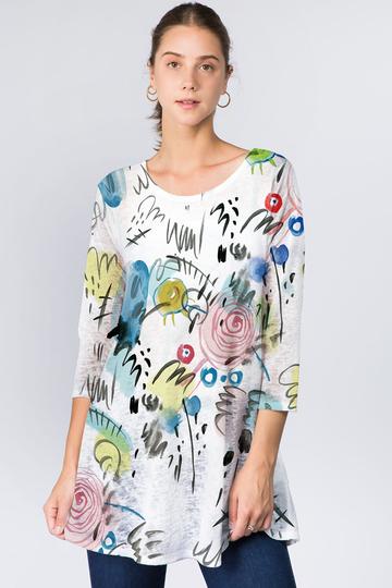 Et' Lois Plus Size Multi Swirl Lowa Tunic C3071W-D12