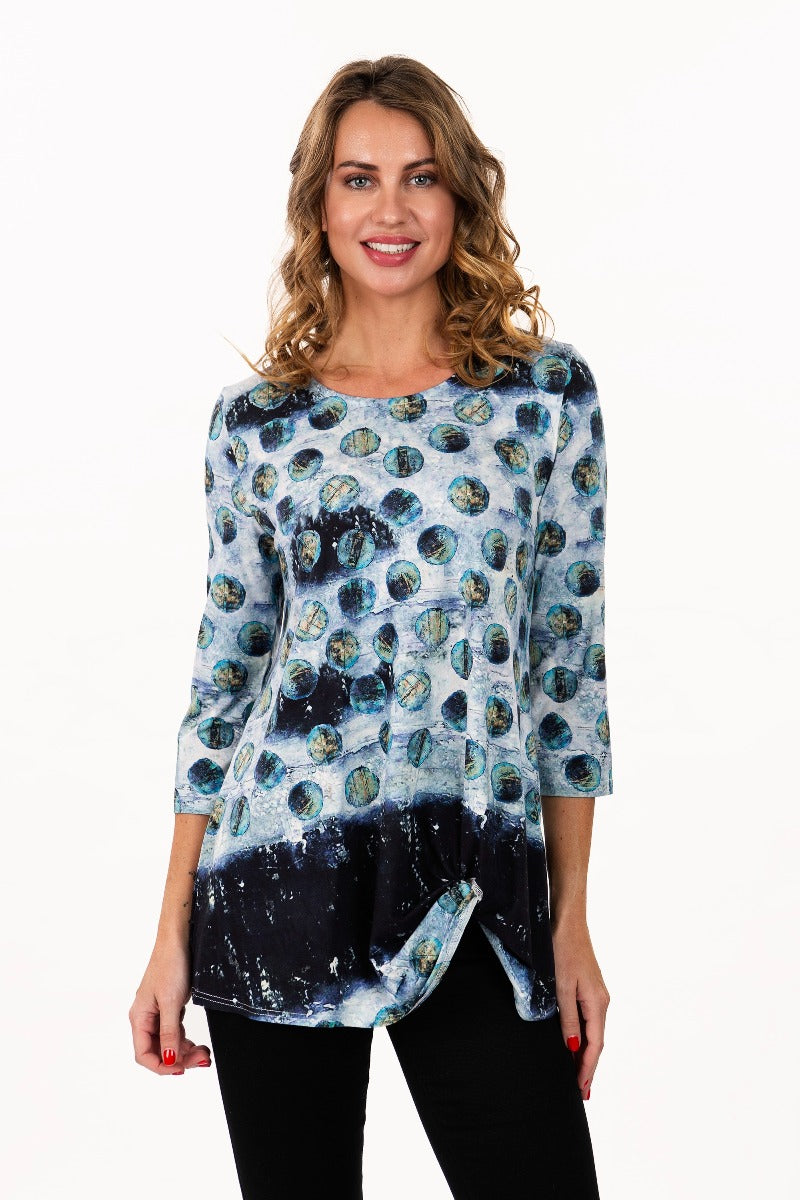 Lemongrass Plus Size Jade Twist Top F2KT4238