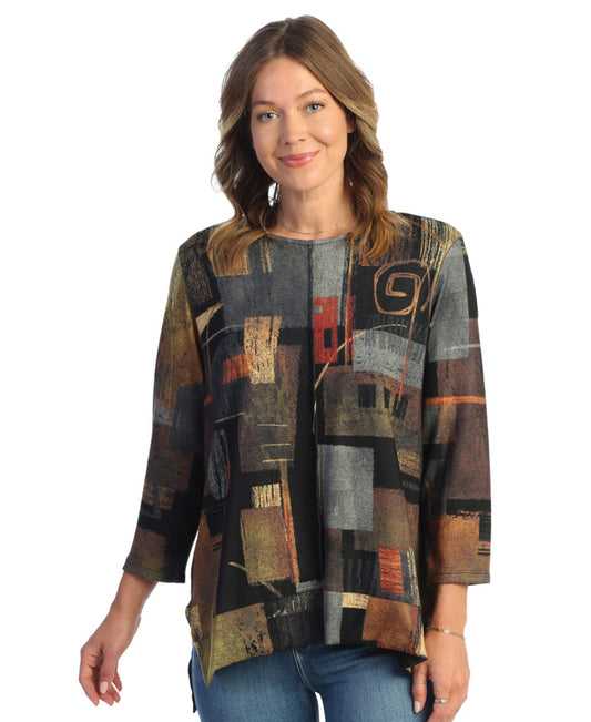Jess & Jane Plus Size HTR Contigo Tunic FB8-1735X