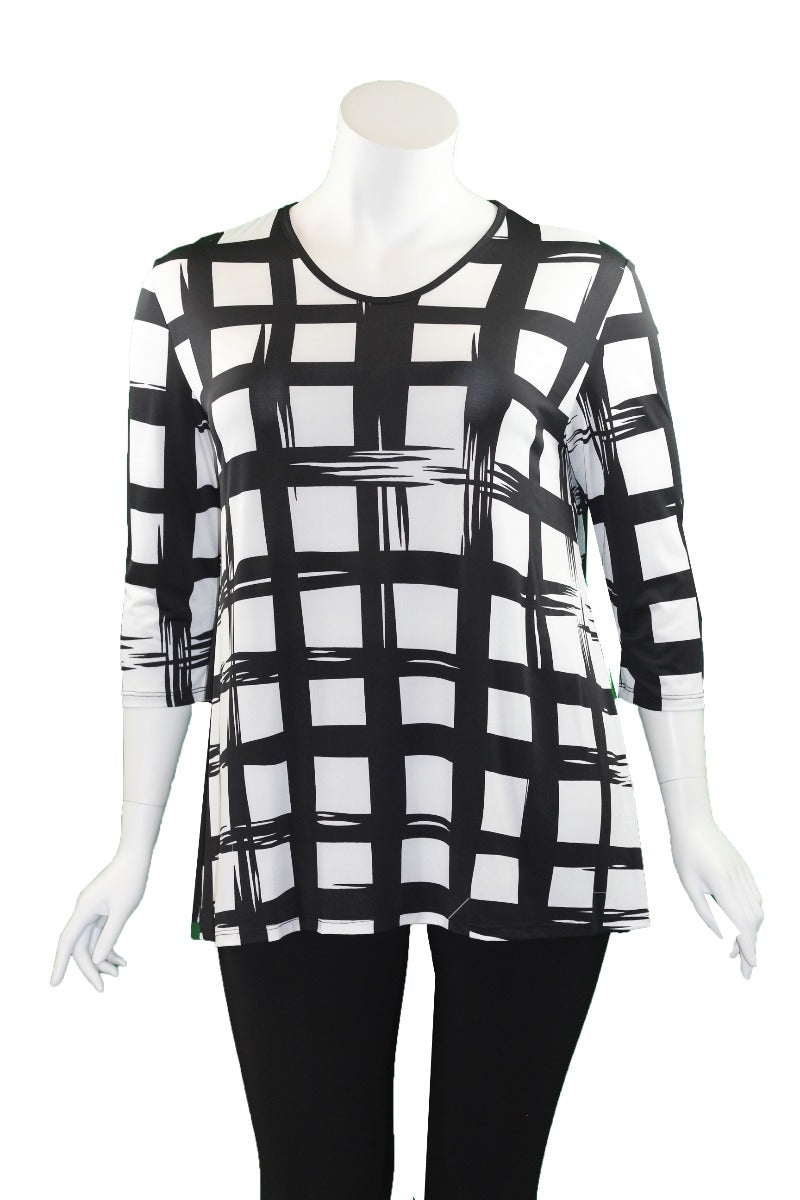 Sole Dione Studio Black/White Large Check Tunic 2480-5