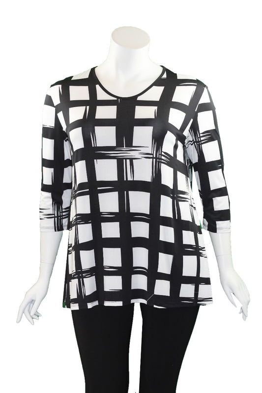 Sole Dione Studio Black/White Large Check Tunic 2480-5