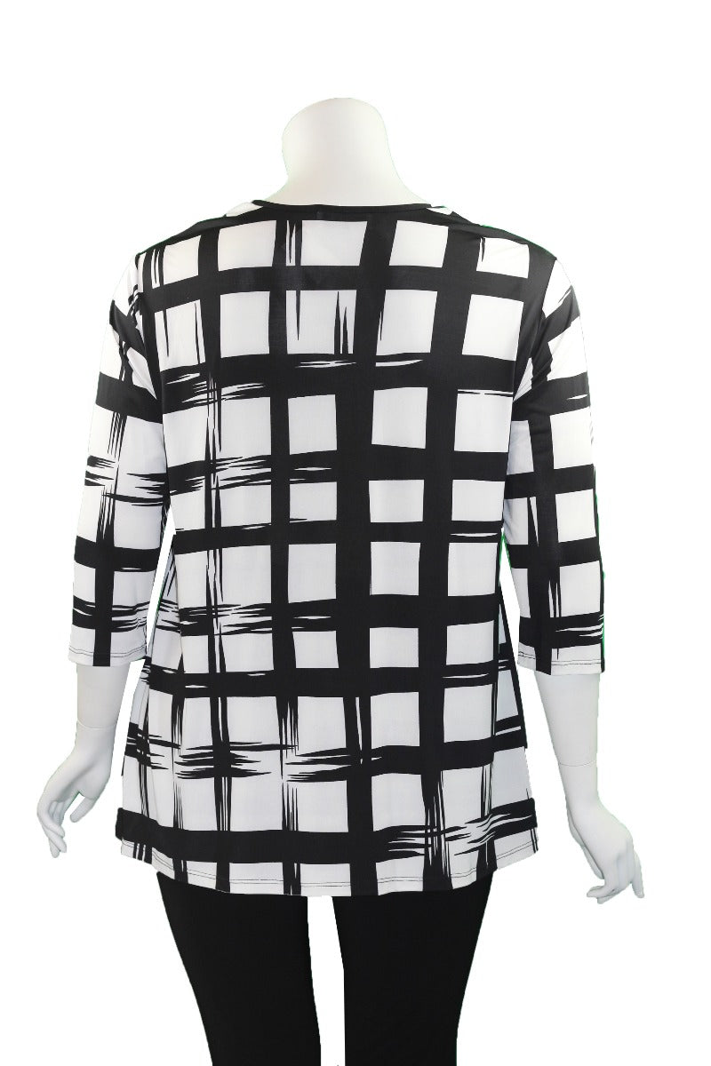 Sole Dione Studio Black/White Large Check Tunic 2480-5