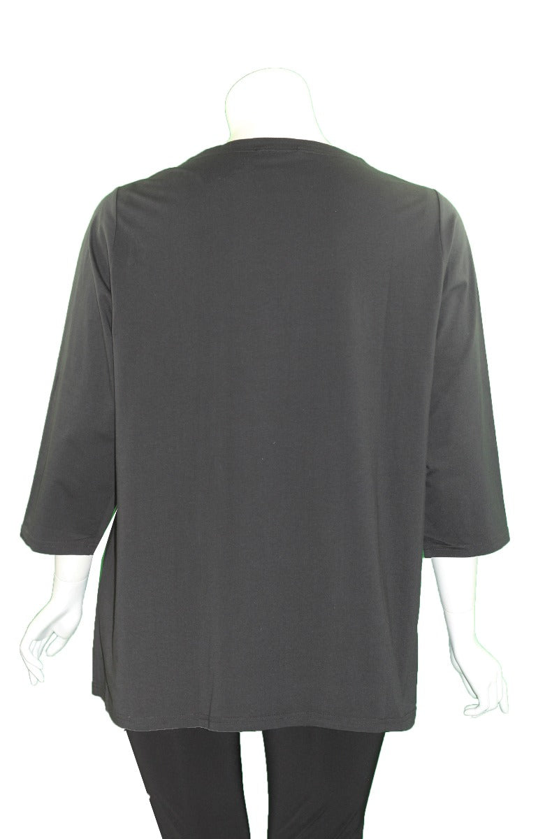 Redwood Court Plus Size Black Multi Swirl Tunic T630C-20