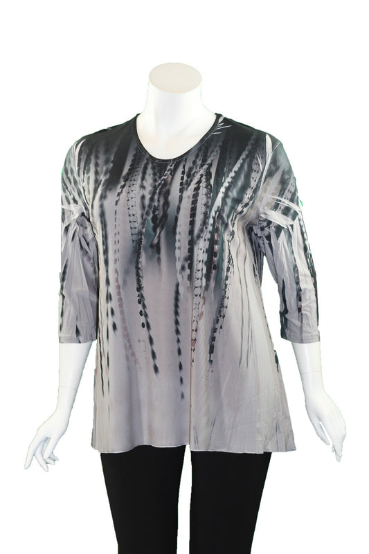Sole Dione Studio Plus Size Black Ropes Printed Tee 855