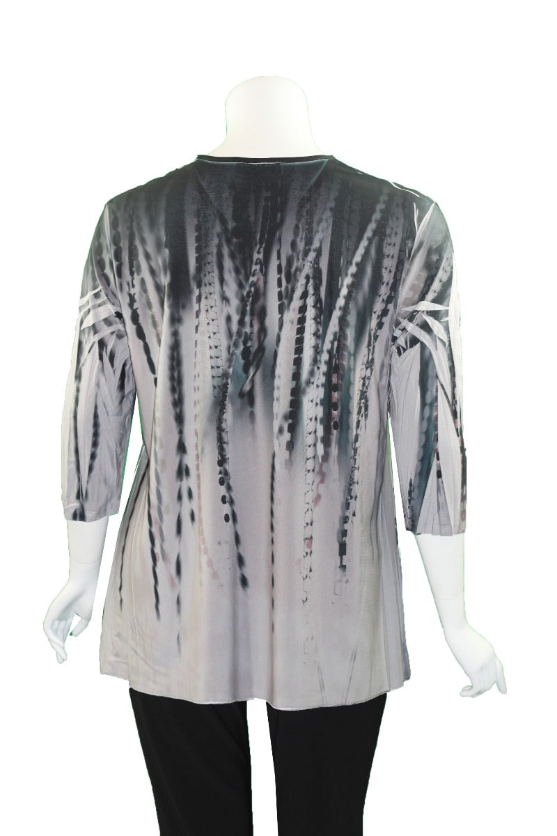 Sole Dione Studio Plus Size Black Ropes Printed Tee 855