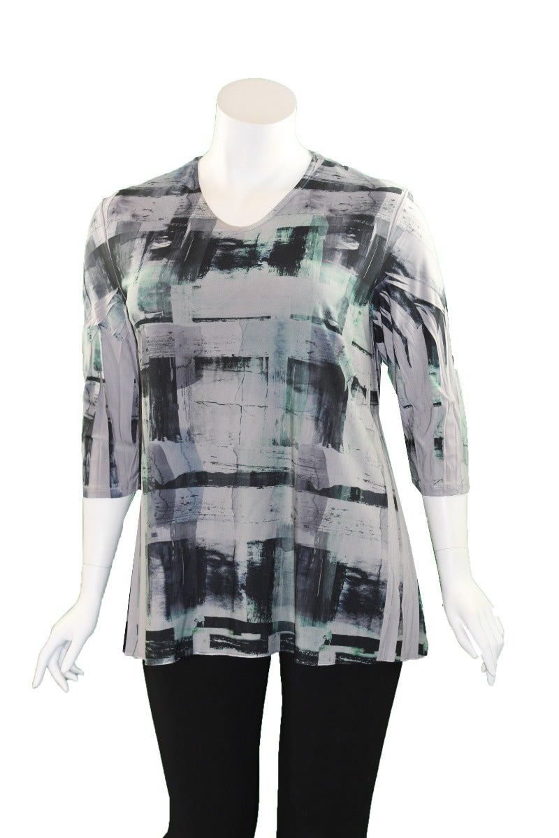 Sole Dione Studio Plus Size Green Printed Tee 847