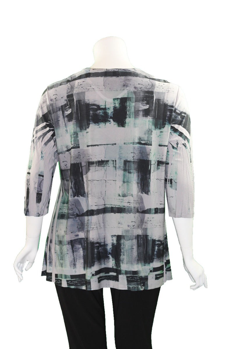 Sole Dione Studio Plus Size Green Printed Tee 847