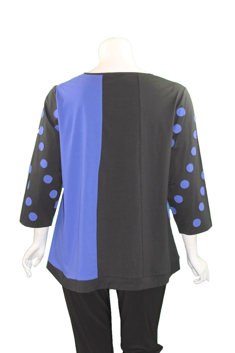 Redwood Court Black/Cobalt 2 Pocket Tunic T738X