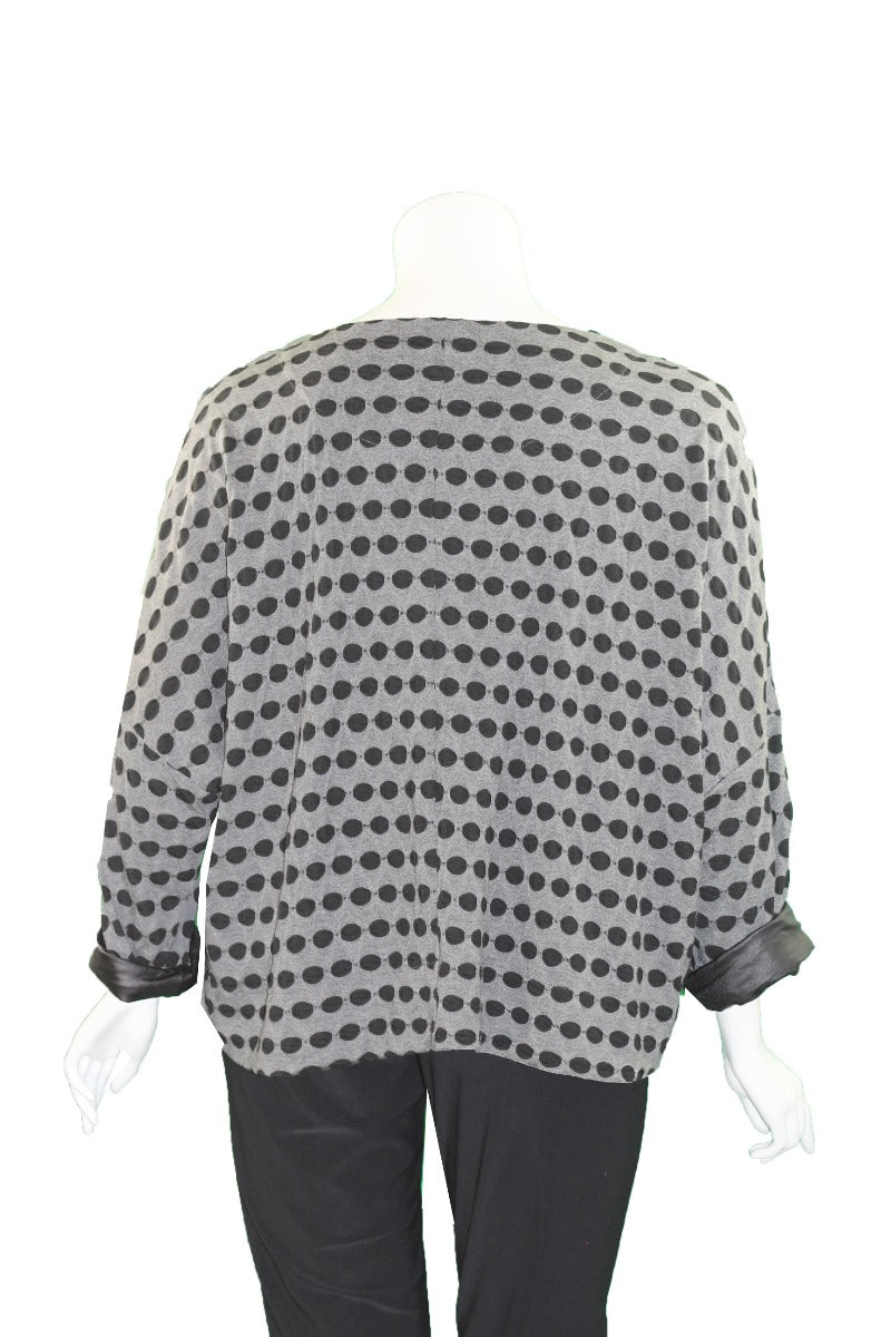 Kozan Plus Size Black Dice Sam Pullover Top TX-4100