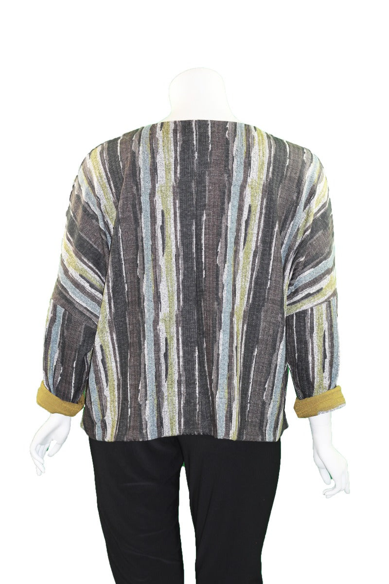 Kozan Plus Size Bark Striped Sam Sweater SP-4100