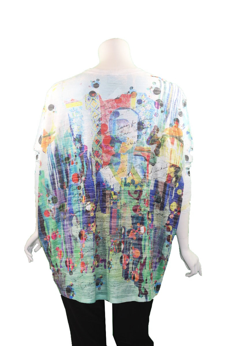 Inoah Oversized Multi Tint Pullover Top T722BO-AA07