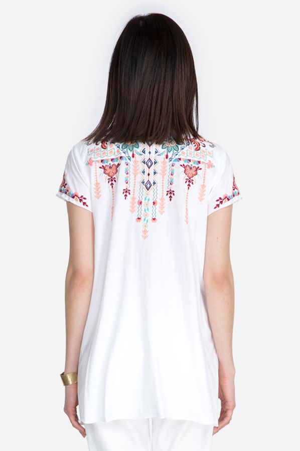 Johnny Was White Tua Knit Drape Top J11621-1