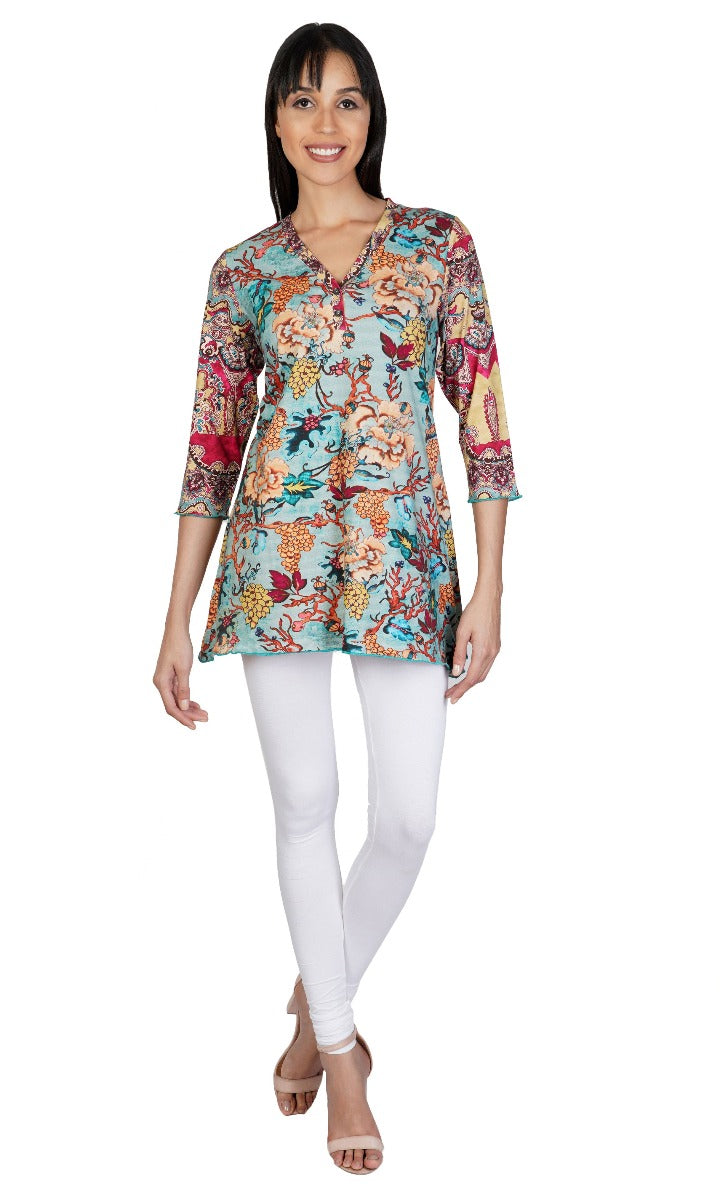 Parsley & Sage Plus Size Multi Nellie Tunic 21T03TP