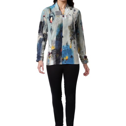 Parsley & Sage Plus Size Multi Tricia Top 22W213C10P