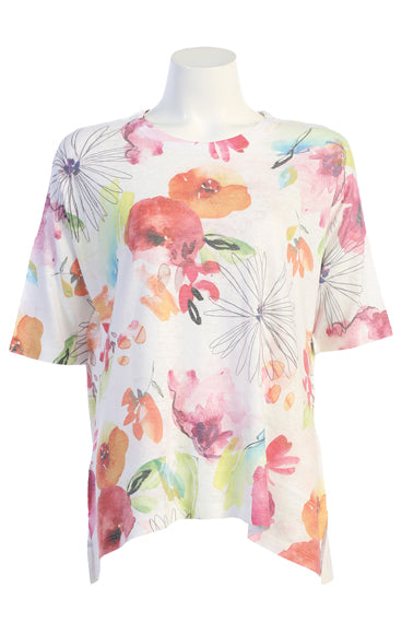 Jess & Jane Plus Size White Clara Light Gage Sweater LG1-1566X