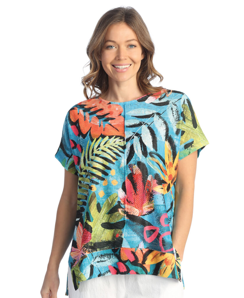 Jess & Jane Plus Size Multi Paradise Tunic LK5-1842X