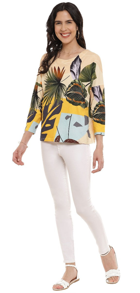 Parsley & Sage Plus Size Peach Marina Top 22T49CP