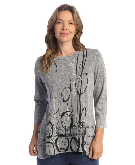 Jess & Jane Plus Size Mid Circles Cotton Tunic M66-1870X