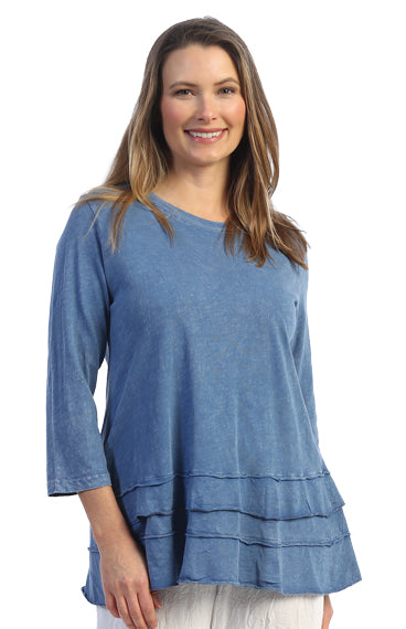 Jess & Jane Plus Size Marn Mineral Cotton Tunic M66X