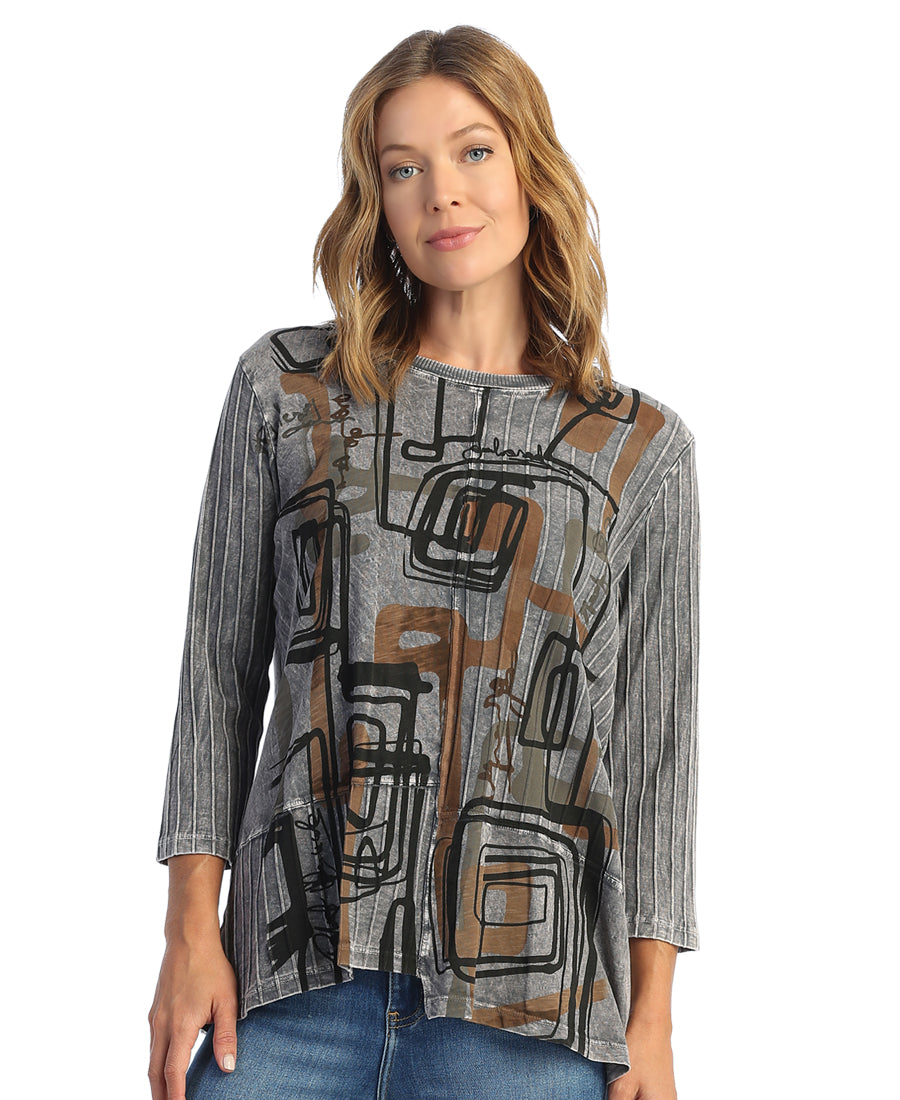 Jess & Jane Plus Size Mid Via Roma Cotton Tunic M67-1648X