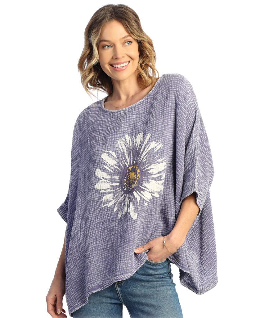 Jess & Jane Plus Size VTB Daisy Day Gauze Top M97-1695X