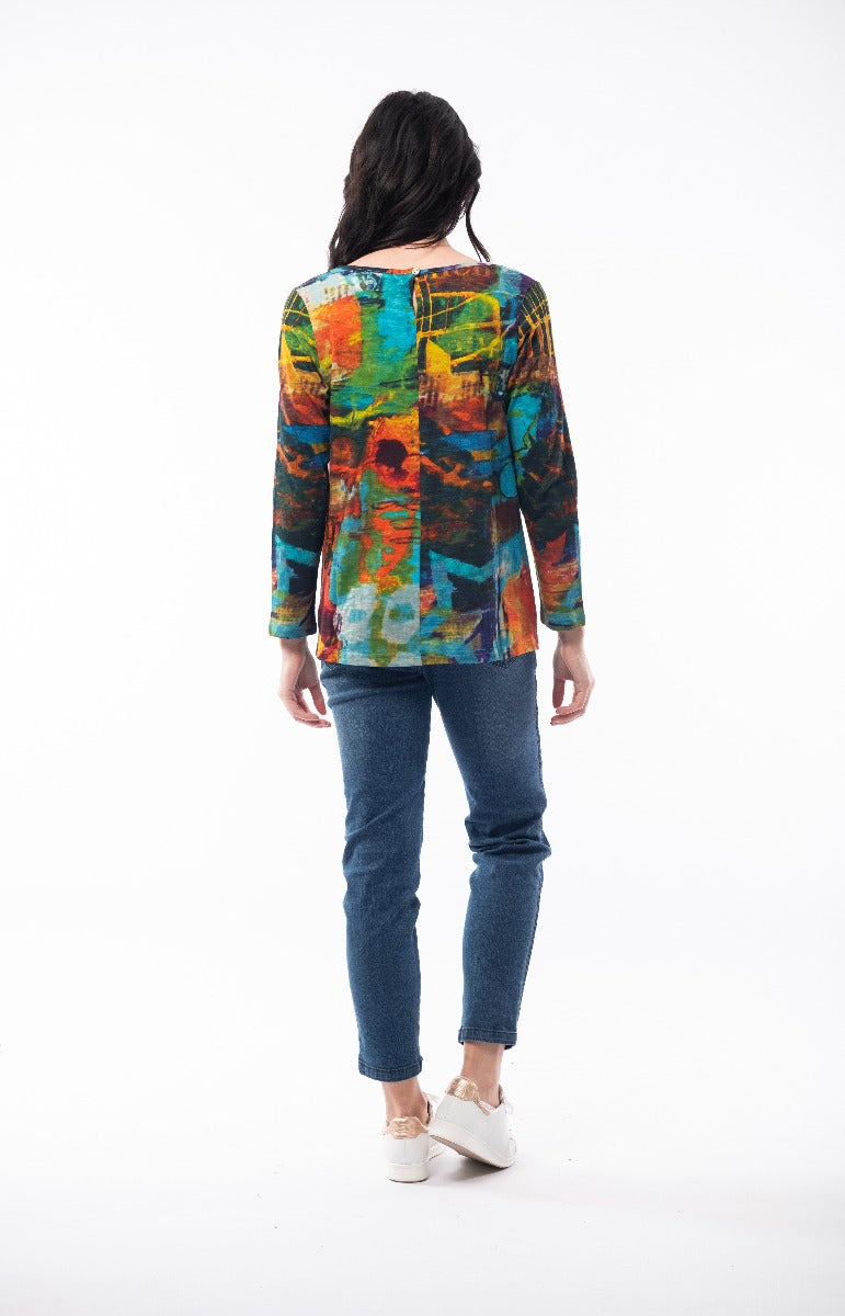 Orientique ABS Plus Size Multi Keyhole Shirt 2235-23