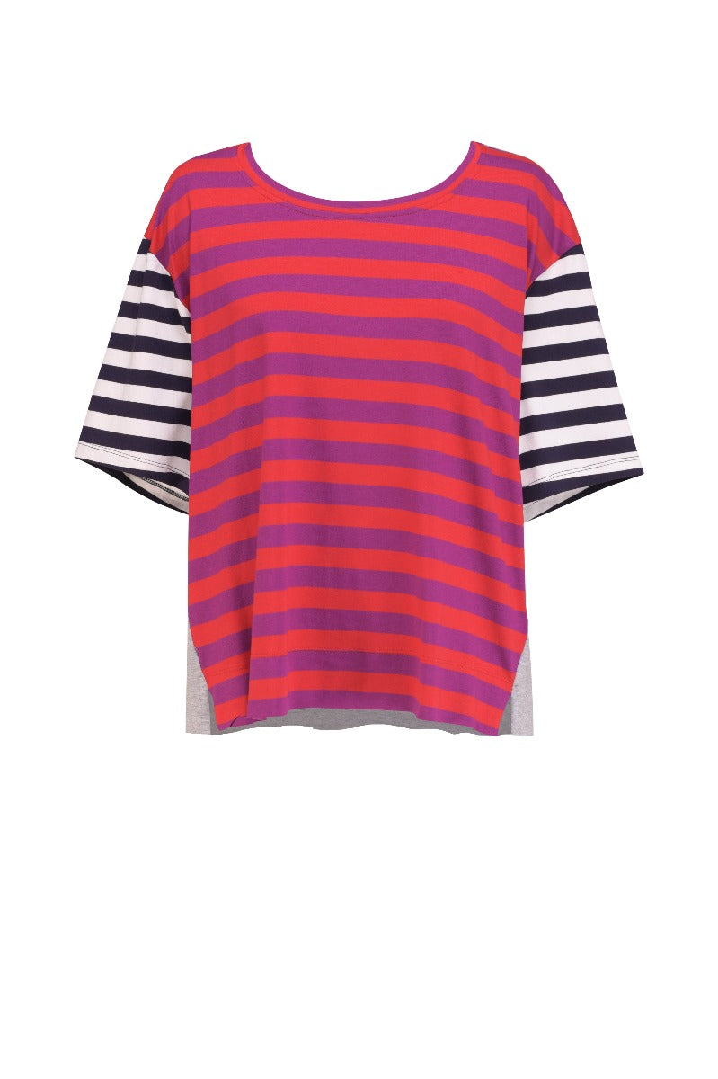 Alembika Plus Size Multi Striped Top RT237M