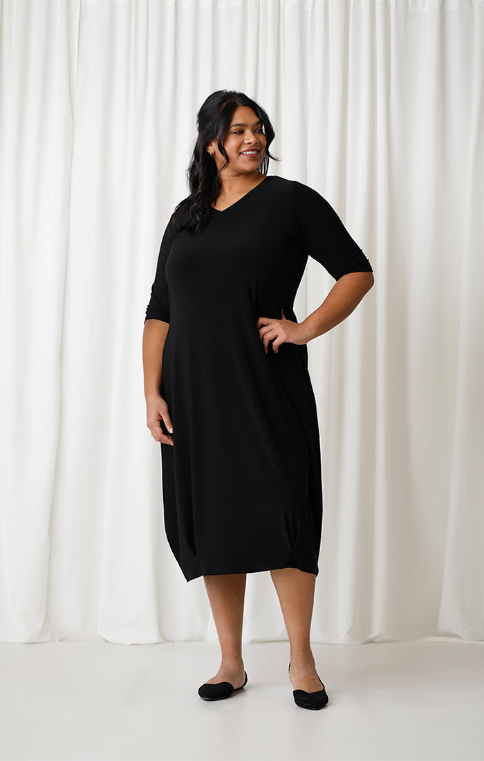 Sympli Black Lantern Dress 28124-2