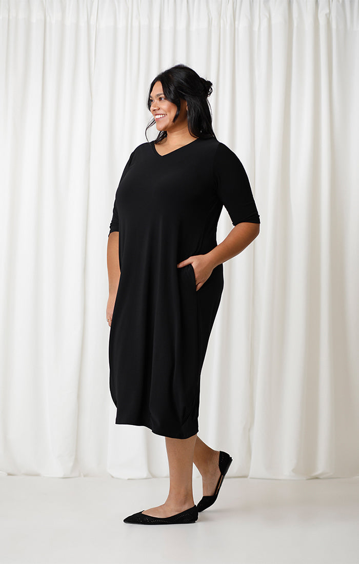 Sympli Black Lantern Dress 28124-2