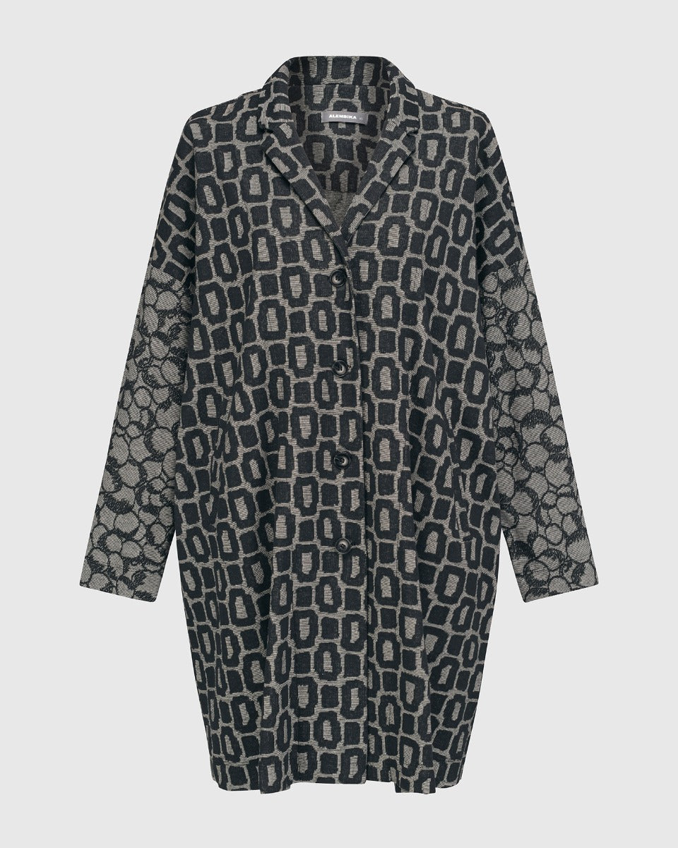 Alembika Plus Size Stone Long Jacket AJ218S