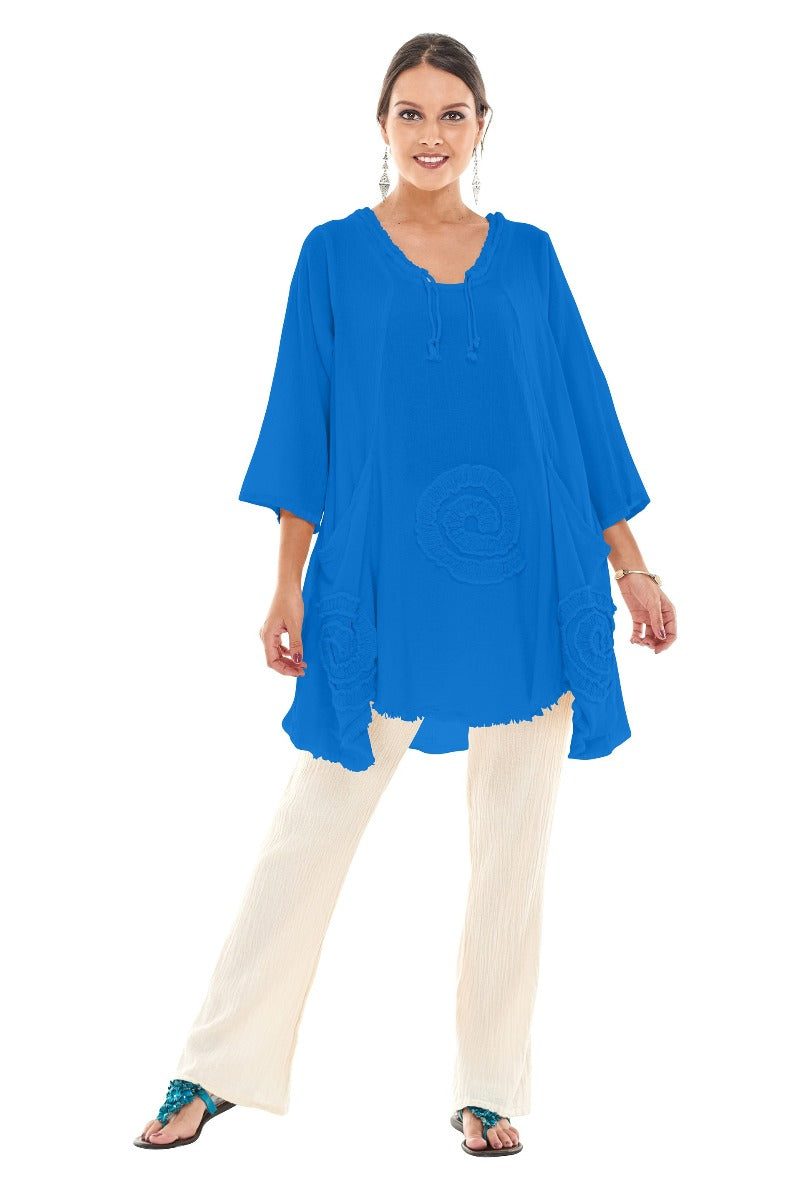 Oh My Gauze Blueberry Circle Tunic