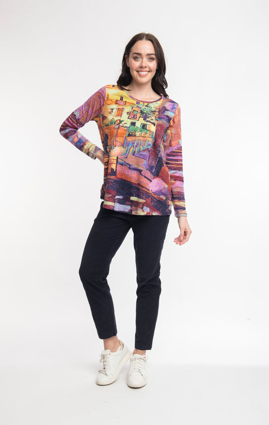 Orientique Plus Size Stone Multi Round Neck Tee 22903