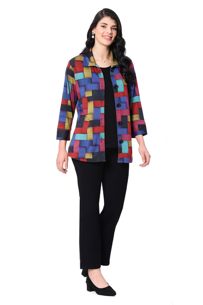 Parsley & Sage Plus Size Multi Glory Shirt 25W254GP