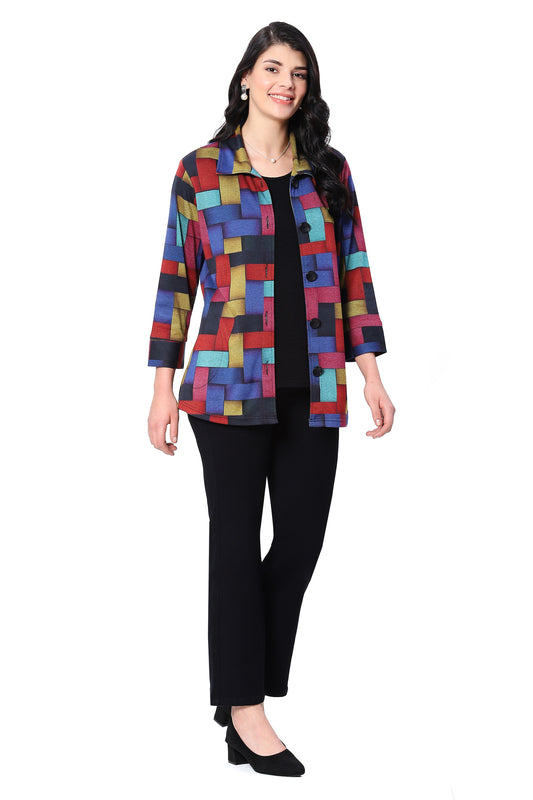 Parsley & Sage Plus Size Multi Glory Shirt 25W254GP