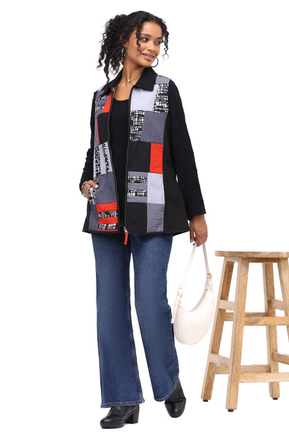 Parsley & Sage Patchwork Ella Rev Vest 26F543F