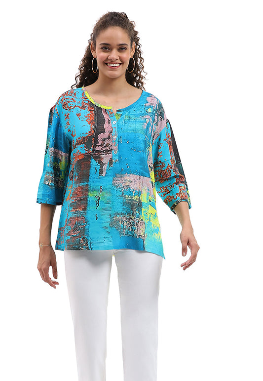 Parsley & Sage Printed Piper Top 26T15CP