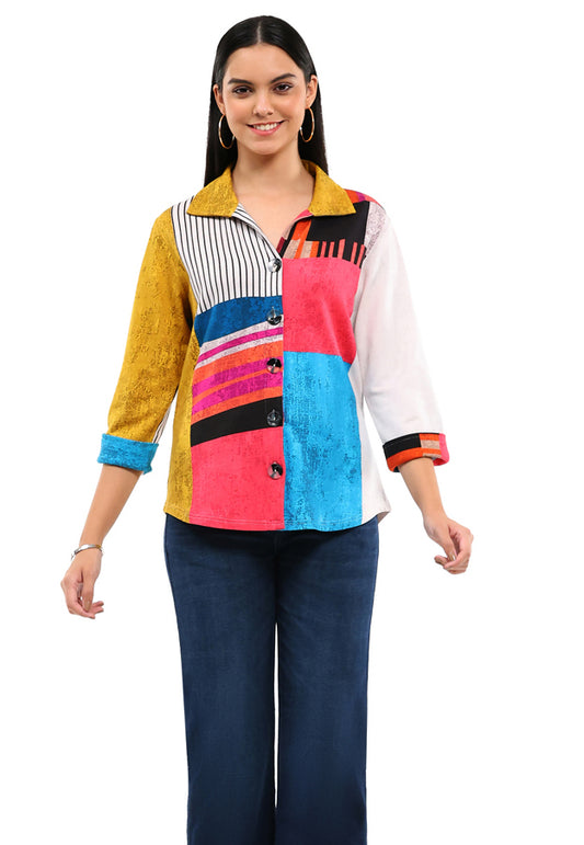 Parsley & Sage Printed Dakota Shirt 26T43GP