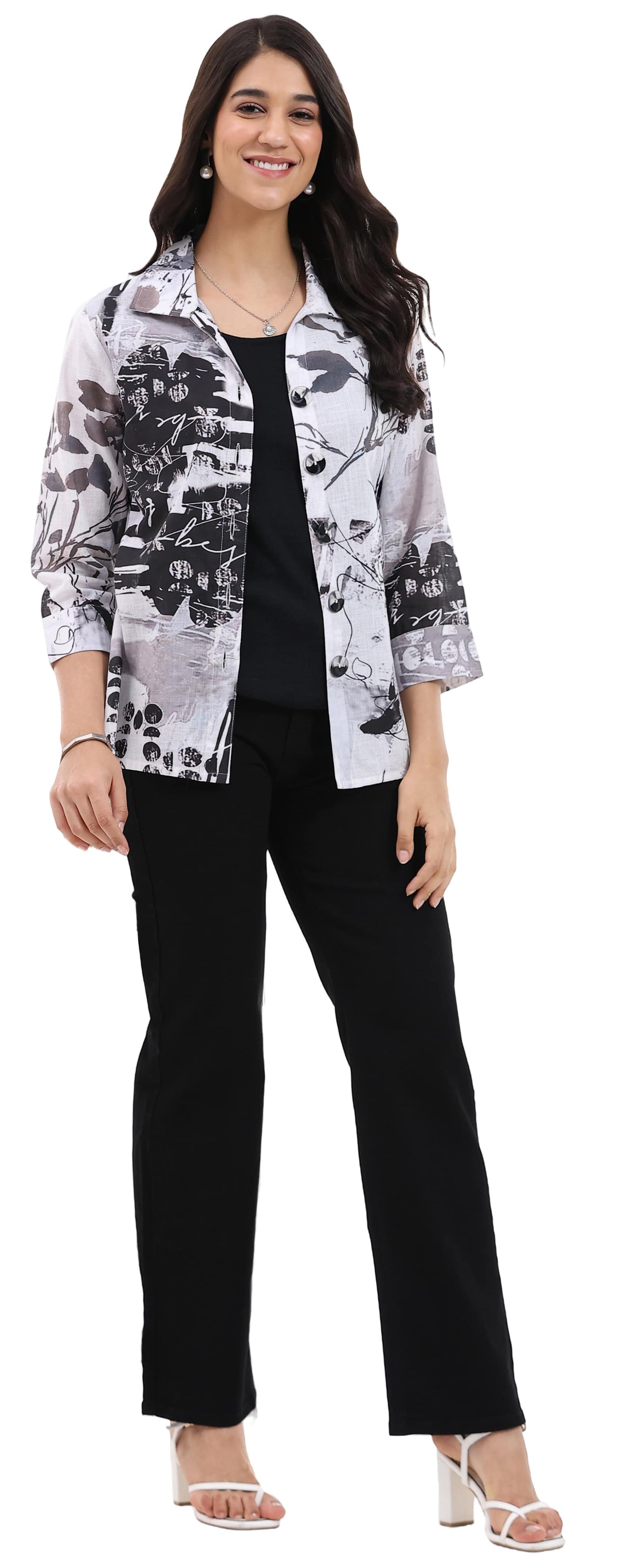 Parsley & Sage Black/White Ginger Shirt 26T44GP